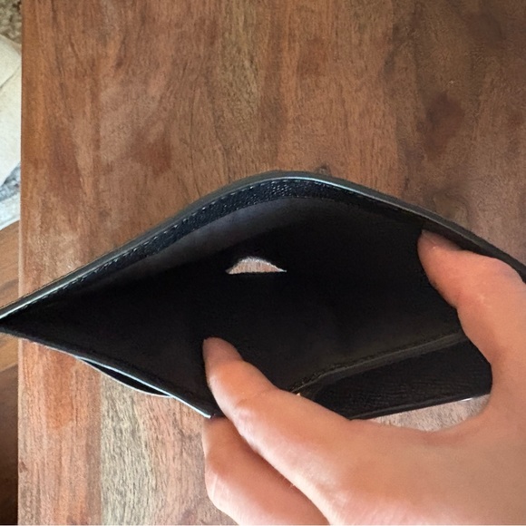 Coach Black Leather Wallet with Gold Logo - Picture 6 of 10